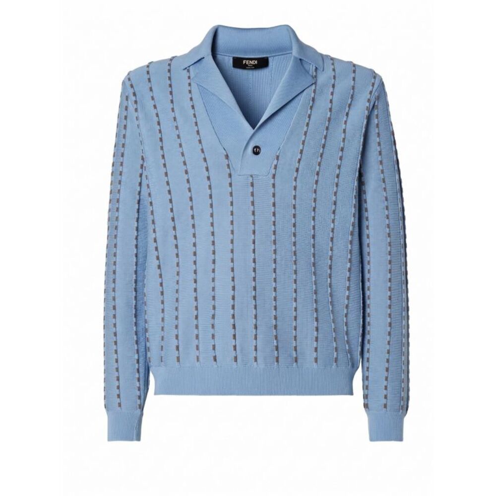 Fendi Men Polo Stitching